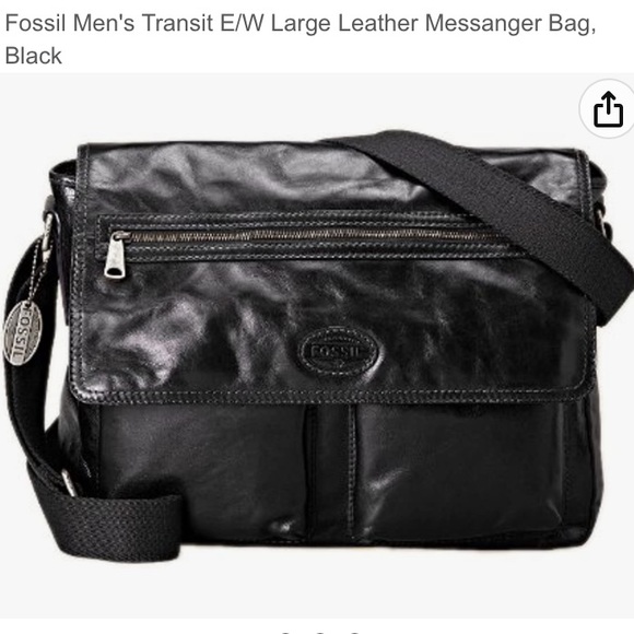 Like new FOSSIL EW transit Leather Computer/Messenger Bag - Picture 4 of 13